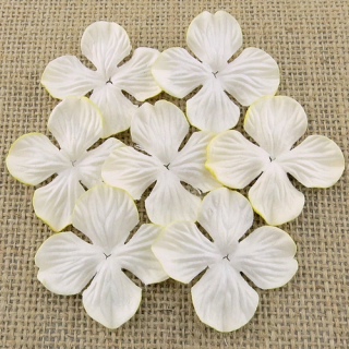 *** Papírové kytičky - HYDRANGEA BLOOMS / DEEP IVORY 25 mm (100 ks)