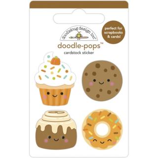 Doodlebug - PUMPKIN SPICE / FALL TREATS Doodle-Pops - 3D samolepky