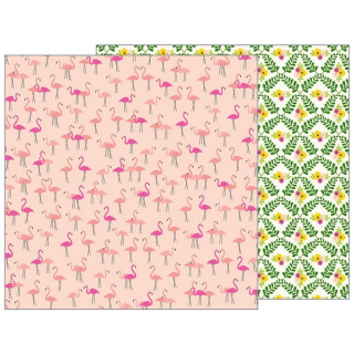 *** Jen Hadfield - PATIO PARTY / Let´s Flamingo - scrapbooková čtvrtka
