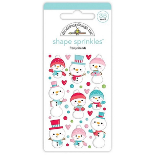 Doodlebug - LET IT SNOW / FROSTY FRIENDS Enamel Shapes - enamelové ozdoby