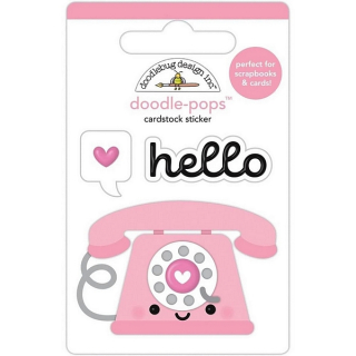 *** Doodlebug - HELLO LOVE Doodle-Pops - 3D samolepky