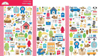 Doodlebug - DOGGONE CUTE Mini Stickers - samolepky