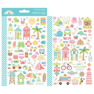 Doodlebug - SEASIDE SUMMER Mini Stickers - samolepky
