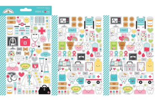 *** Doodlebug - HAPPY HEALING Mini Stickers - samolepky