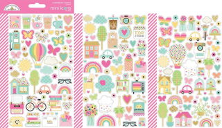 *** Doodlebug - HELLO AGAIN Mini Stickers - samolepky