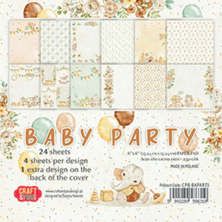 Craft & You - BABY PARTY 6x6 - scrapbookové papíry