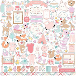 Echo Park - HELLO BABY GIRL Element Stickers - samolepky