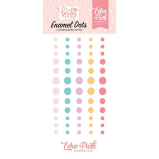 Echo Park - HELLO BABY GIRL Enamel Dots - enamelové tečky
