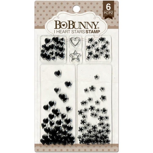BoBunny - I HEART STARS - silikonová razítka