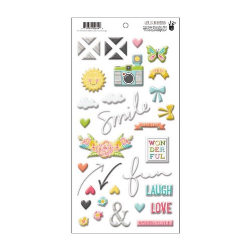 Fancy Pants - LIFE IS BEAUTIFUL Puffy Stickers - 3D samolepky