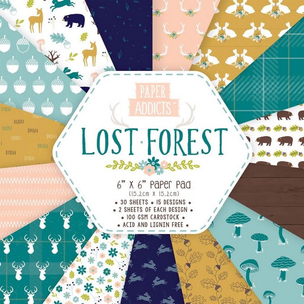 Paper Addicts Lost Forest Paper Pad 6 x 6 