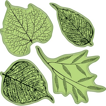 Inkadinkado - FOSSIL LEAVES - cling razítka