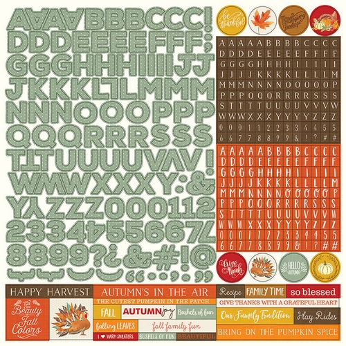 Photoplay - FALLING LEAVES Alpha Stickers - samolepky
