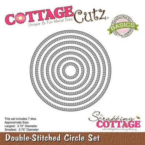 Cottage Cutz - DOUBLE STITCHED CIRCLES - vyřezávací šablony