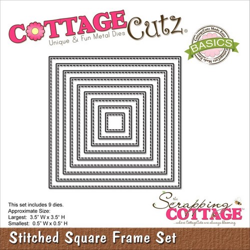 Cottage Cutz - STITCHED SQUARES - vyřezávací šablony