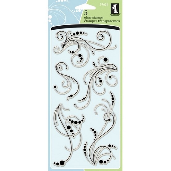 Inkadinkado - DOT FLOURISHES - silikonová razítka pro scrapbook