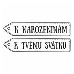 Keta (770) - K NAROZENINÁM, K SVÁTKU - cling razítko
