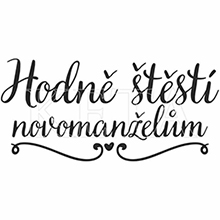 Keta (875) - HODNĚ ŠTĚSTÍ NOVOMANŽELŮM - cling razítko
