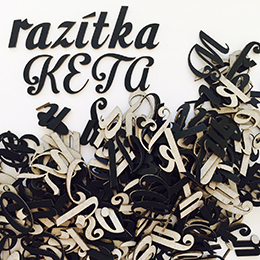 Keta - kartonová písmenka MOTION PICTURE (8) - scrapbook