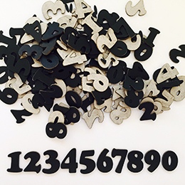 Keta - kartonové číslice COOPER BLACK (4) - scrapbook