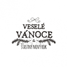 Keta (653) - VESELÉ VÁNOCE A ŠŤASTNÝ NOVÝ ROK - dřevěné razítko