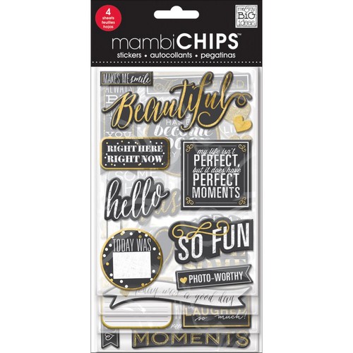 Mambi - BEAUTIFUL Chipboards - kartonové samolepky