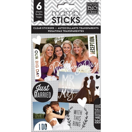 Mambi - WEDDING Photo Stickers - transparentní samolepky