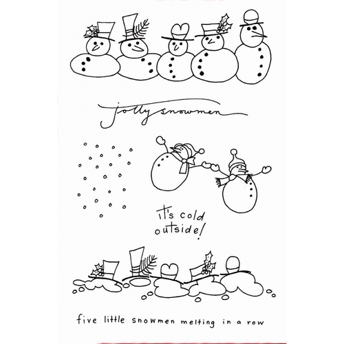 Woodware - MELTING SNOWMEN - silikonová razítka