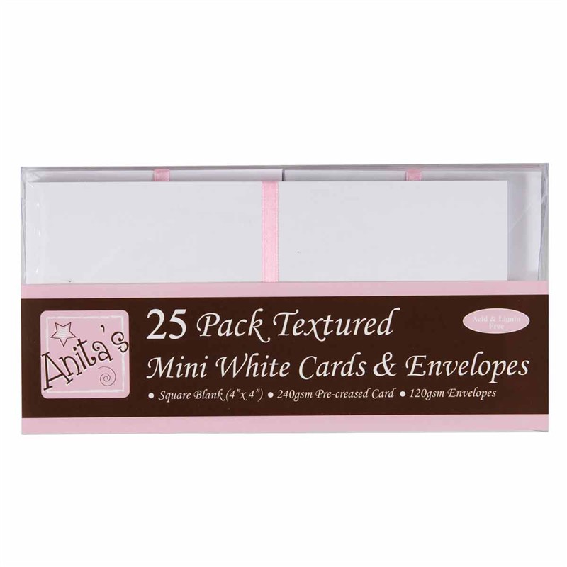 Přání s obálkou 25 ks (sada) - Mini White