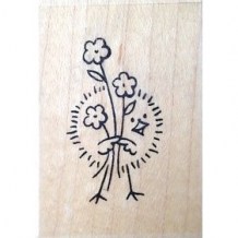 Stampendous - FLOWER CHICK - dřevěné razítko