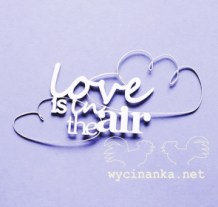 Wycinanka - LOVE IS IN THE AIR (310) - kartonový výřez