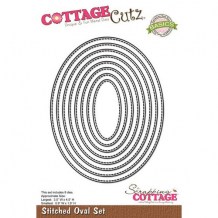 Cottage Cutz - STITCHED OVALS - vyřezávací šablony