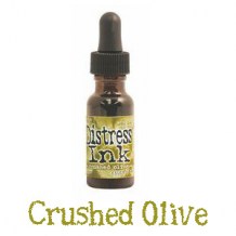 Distress Reinker - CRUSHED OLIVE - scrapbook