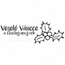 Keta (859) - VESELÉ VÁNOCE A ŠŤASTNÝ NOVÝ ROK - cling razítko