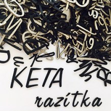 Keta - kartonová písmenka FREEHAND (2) - scrapbook