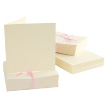 Přání s obálkou 50 ks (sada) - Square Cream