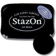 Razítkovací barva - StazOn JET BLACK - scrapbook