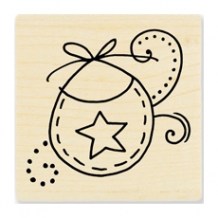 Stampendous - STAR BABY BIB - razítko pro scrapbook