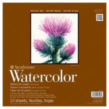 Strathmore - WATERCOLOR PAPER 12x12 - akvarelová čtvrtka