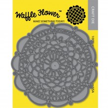 Waffle Flower - DOILY CIRCLE - vyřezávací šablona