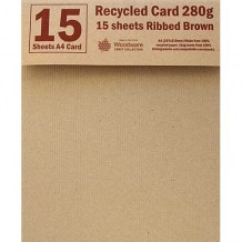 Woodware - RECYCLED CARD A4 (15 ks) - scrapbookové čtvrtky