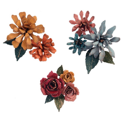 Sizzix - TINY TATTERED FLORALS - vyřezávací šablony