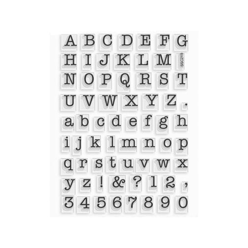 Stampendous - SMALL TYPEWRITER ALPHABET - silikonová razítka