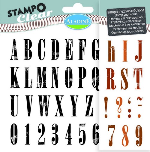Aladine - CLEAR ALPHABET STRATFORD - silikonová razítka