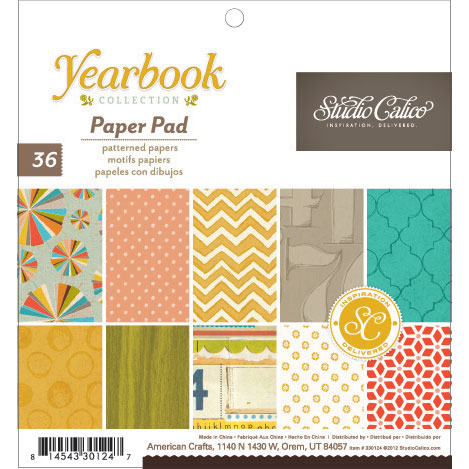 Studio Calico - scrapbookové čtvrtky 6x6 YEARBOOK (36 ks)