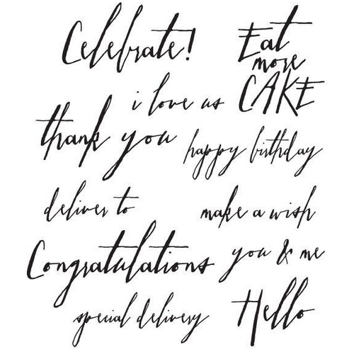 Tim Holtz - HANDWRITTEN SENTIMENTS - cling razítka