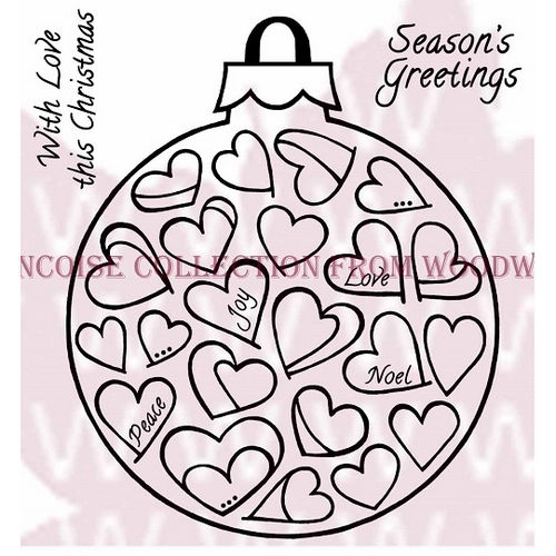 Woodware - LOVE BAUBLE - silikonová razítka